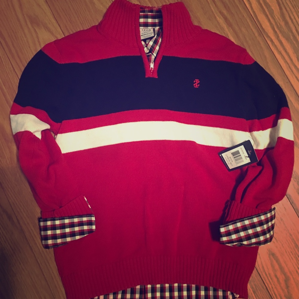IZOD Button up long sleeve shirt/ Sweater